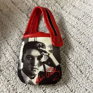 Vintage Elvis Presley Phone Case - Snap Closure/Rhinestone Accents on Front